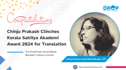 TDT's Chinju Prakash Wins Kerala Sahitya Akademi Award for Translation