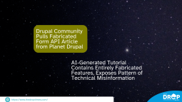 Drupal Community Pulls Fabricated Form API Article from Planet Drupal