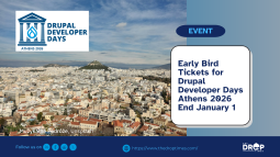 Early Bird Tickets for Drupal Developer Days Athens 2026 End January 1