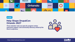 Applications for Three DrupalCon Orlando 2027 Volunteer Roles Close 15 September