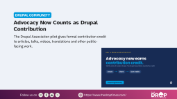 Drupal Advocacy Program Brings Public Outreach Into Contribution Credit
