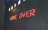 A pacman screen showing game over message