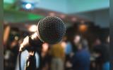 black microphone