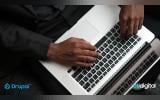 a person working in computer