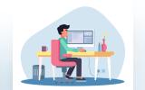 computer programmer working at computer