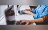 a person working in computer