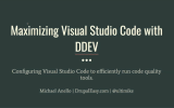 Maximising Visual Code Studio with DDEV