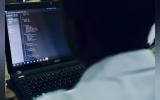 a person working in computer