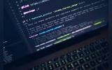 Code on a laptop screen