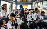 students on a schoolbus
