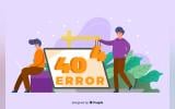Error 404 landing page template flat design