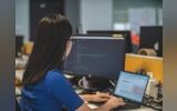 a women working on computer