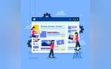 Abstract creative homepage illustration