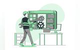 Software engineer concept illustration
