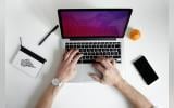 Person working on laptop