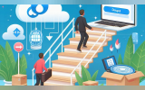 Man climbing the stairs to reach Drupal