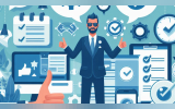 A man gives double thumbs up illustration