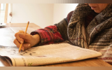 Woman doing crossword