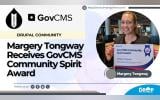 Margery Tongway Receives GovCMS Community Spirit Award