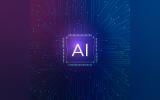 AI technology microchip background vector digital transformation concept
