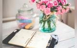 flowers and a diary