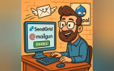 SendGrid and MailGun on the computer screen