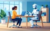 human and robot conversing
