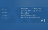 Drupal 11: How To Alter Entity View Builder Configuration Before Rendering