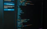 A computer terminal running html code