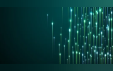 light strips on green background