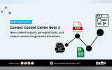 A wide Discover Drupal graphic uses connected nodes and icons for PDF Markdown spreadsheet and webpage sources to represent governed AI context. Text reads "DISCOVER DRUPAL. Context Control Center Beta 3. New content imports per agent limits and clearer controls for governed AI context. Follow us on. LinkedIn. Facebook. Reddit. X. https www.thedroptimes.com. THE DROP TIMES."
