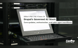 Editor’s Pick graphic with a server rack and pull out keyboard console in a data center. Text reads “Editor’s Pick | Vol: 4 Issue: 26,” “Drupal’s Governed AI Stack,” and “Core updates, orchestration, and safer agent workflows.”