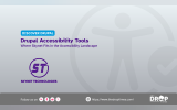 Discover Drupal graphic titled “Drupal Accessibility Tools” with text reading “Where Skynet Fits in the Accessibility Landscape.” The Skynet Technologies logo appears on the left over a pale accessibility themed background, with The Drop Times branding and website link along the bottom.