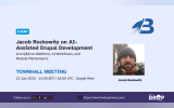 TDT card featuring Jacob Rockowitz. Title: “Jacob Rockowitz on AI-Assisted Drupal Development.” Deck: “Live Q&A on Webform, AI Workflows, and Module Maintenance.”