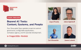 Decoupled Days 2026 event preview card featuring portraits of Joyce Peralta, Julian Egelstaff, Carl Alexander, and James Luterek. Headline: “Beyond AI Tools: Content, Systems, and People.” The card highlights sessions on content governance, configurable applications, workplace agency, and AI-assisted development in Montréal on 6–7 August 2026.