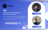 Blue amazee.ai event graphic with portraits of Martin Schlögl and Thomas Schröpfer. Text reads "amazee.ai" "EVENT" "Shadow AI Puts Workplace Data Under Scrutiny" "The 16 September webinar examines how prompts files code and business data may be handled after submission to public AI tools" "16 September 2026 15.00 CEST" "Martin Schlögl" and "Thomas Schröpfer".
