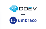 Logo of DDEV and Umbraco