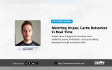 Discover Drupal graphic featuring Lucas Cunico beside a portrait. Text reads "DISCOVER DRUPAL". "Watching Drupal Cache Behaviour in Real Time". "Drupal Cache Playground visualizes cache variations expiry invalidation and lazy building behaviour through simulated traffic". "Lucas Cunico". "Follow us on". "https www thedroptimes com". "THE DROP TIMES".