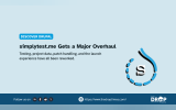 Pale blue graphic with the simplytest.me logo on the right. Text reads "DISCOVER DRUPAL. simplytest.me Gets a Major Overhaul. Testing project data patch handling and the launch experience have all been reworked. Follow us on. https://www.thedroptimes.com/. THE DROP TIMES."