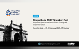 DrupalAsia Connect India 2027 event graphic with the Gateway of India and the conference logo. Text reads "DrupalAsia Connect India 2027". "EVENT". "DrupalAsia 2027 Speaker Call". "Proposals Open Across Seven Tracks Through 18 September 2026". "Save the date 21 23 January 2027 IIT Bombay". "https www thedroptimes com". "THE DROP TIMES".