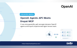 Graphic with the OpenAI name and an agent interface illustration connected to a browser panel. Text reads "DISCOVER DRUPAL. OpenAI Agents API Meets Drupal MCP. A new interoperability path emerges between OpenAI agents and Drupal's experimental Agent Access stack. https://www.thedroptimes.com/".