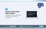 PHP graphic about agent support with a coding interface illustration and phpstan-drupal mascot. Text reads "PHP". "phpstan-drupal Adds Agent Support". "The playground now lets coding agents create and inspect Drupal bug reproductions". "Follow us on". "https://www.thedroptimes.com/". "THE DROP TIMES".