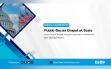Digital sovereignty graphic shows the United States Capitol and American flags alongside a headline about government Drupal adoption. Text reads "DIGITAL SOVEREIGNTY". "Public Sector Drupal at Scale". "Government Drupal use puts upstream maintenance and funding in focus". "Follow us on". "https www thedroptimes.com". "THE DROP TIMES".