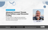 Promotional graphic with a portrait labeled John Locke in front of a city skyline. Text reads "DISCOVER DRUPAL. Advanced Comment Threads Beta2 Refines Large Discussion Loading. Four line teasers in page comment expansion and tighter request handling improve how Drupal discussions load and refresh. John Locke. Follow us on. thedroptimes.com. THE DROP TIMES."