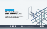Discover Drupal graphic titled "When Code Cleanup Meets the Release Clock" with intersecting blue geometric lines. Explores stricter PHP checks and extensive testing changes ahead of Drupal 12 release restrictions.