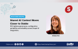 Graphic featuring a portrait labeled Kristen Pol and a red S logo. Text reads "Discover Drupal. Shared AI Context Moves Closer to Stable. RC1 tightens governance configuration portability and reliability across Drupal AI integrations."