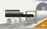 An editorial graphic shows white cylindrical pods speeding along a metal conveyor system with motion blur emphasizing rapid movement. The headline reads "The Cost of Moving Too Fast" with the subtitle "A growing debate over AI development raises questions about the place of caution when the pressure to advance is relentless." The graphic also features "Editors Pick. Volume 4. Issue 42." at the top and "The Drop Times" logo in the bottom right corner.