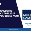 Call for speakers:  mountain Camp 2027,  present you ideas now!