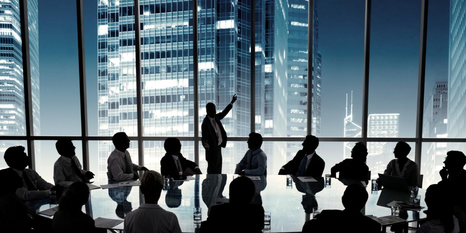 Business people board room meeting